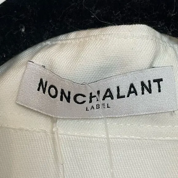 NONCHALANTLable Dafne Tie Front Dress Off White Women's Size S NWT